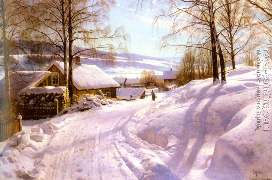 Peder Mork Monsted : On The Snowy Path Peder Mork Monsted : On The Snowy Path